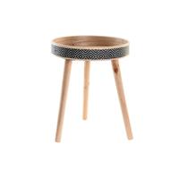 Dienblad DKD Home Decor Zwart Natuurlijk Hout 41 x 41 x 50 cm - thumbnail