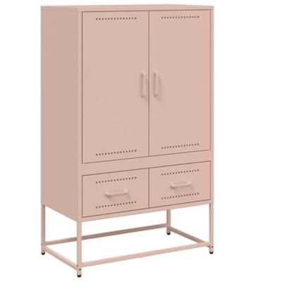 Hoge kast 68x39x111,5 cm koudgewalst staal roze