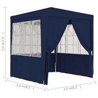 Partytent met zijwanden professioneel 90 g/m 2,5x2,5 m blauw - thumbnail