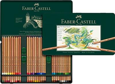 60 PITT pastelpotloden Faber-Castell in metaal etui 60 PITT pastelpotloden Faber-Castell in metaal etui