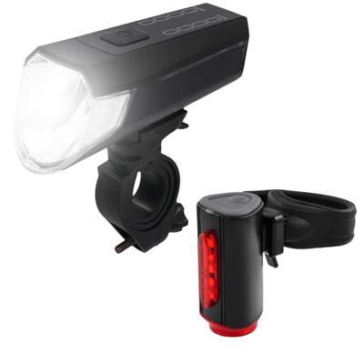 FISCHER FAHRRAD Fietsverlichtingsset LED werkt op een accu Zwart