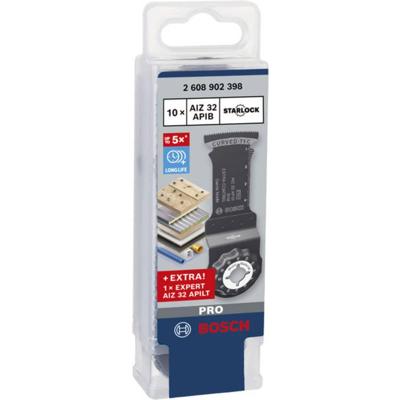 Bosch Accessoires Starlock AIZ 32 APIB BIM, Wood+Metal, Curved-Tec 32 x 50 - 10 stuks verpakking + Expert AIZ 32 APILT - 2608902398 Bosch Accessoires Starlock AIZ 32 APIB BIM, Wood+Metal, Curved-Tec 32 x 50 - 10 stuks verpakking + Expert AIZ 32 APILT - 2608902398