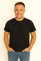 X-Name - Heren T-Shirt - Zwart - Ronde Hals - Italianstyle - thumbnail