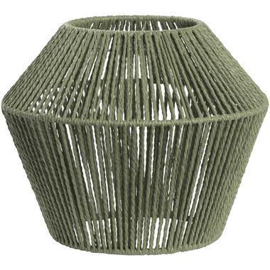 Lampenkap Willow - groen metaal/papier - 27xØ33 cm