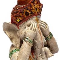 Ganesha Beeld Zien (15 x 10 x 21 cm) - thumbnail
