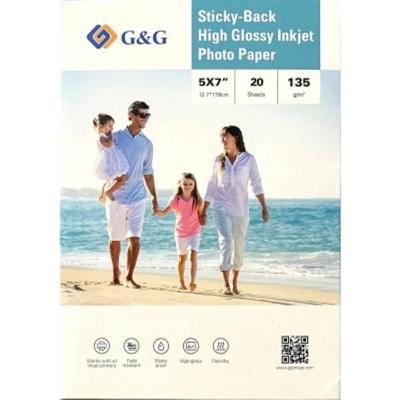 G&G 135GSM-5X7-20 Fotopapier (zelfklevend) 135 g/m² 20 stuk(s)