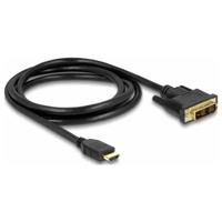 Delock 85583 DVI-kabel DVI / HDMI Aansluitkabel DVI-D 18+1-polige stekker, HDMI-A-stekker 1.5 m Zwart Afgeschermd (drievoudig), Vergulde steekcontacten - thumbnail