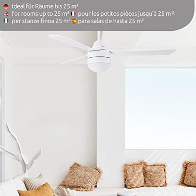 Beacon Witte ventilator met lampMegara Ø 122cm IP55 - 531016
