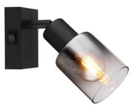 Globo Zwarte wandlampHubertus met schakelaar - 54308-1 - thumbnail