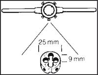 Connex Snijkussenhouder M3-M12 (Din225) - COXT675259 - thumbnail