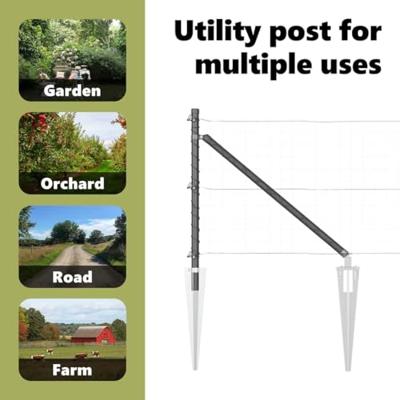 VidaXL Afrasteringspaal 13 pcs grijs staal