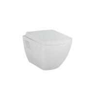 Creavit Wandcloset Design Square met Bidet Keramiek Wit - Bidet Zonder Zitting - thumbnail