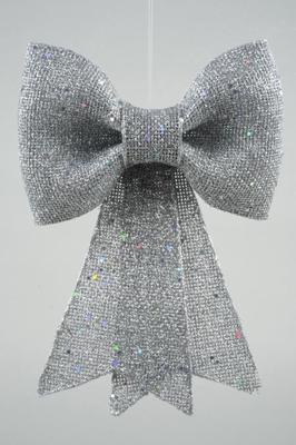 Strik plc hang l5b22h30 cm zilver kerstversiering Decoris - Decoris