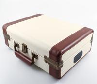 GPO SW196FCR AMBASSADOR Portable USB Bluetooth Turntable with SpeakersCream/Tan - thumbnail