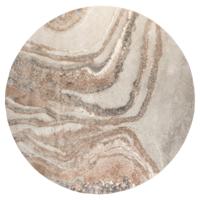 Zuiver Rond Vloerkleed 'Solar' 240cm, kleur Grijs/Bruin - thumbnail