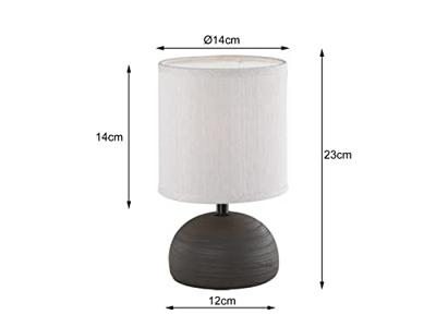 Trio TafellampLuci 23cm bruin met wit - R50351026