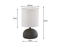 Trio TafellampLuci 23cm bruin met wit - R50351026 - thumbnail