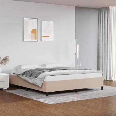 Bedframe kunstleer cappuccinokleurig 180x200 cm