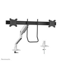 Neomounts ds75s-950wh2 full-motion desk mount, 2x 17" - 27", 8 kg, 100x100 mm, black - thumbnail