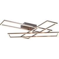 LED Plafondlamp Vierkant 36W Dimbaar met Afstandsbediening - Mat Nikkel - thumbnail