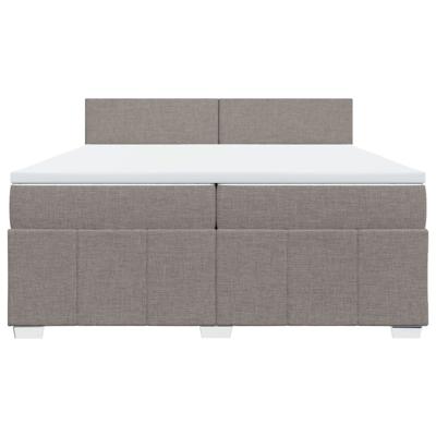 Boxspring met matras stof taupe 80x200 cm - thumbnail
