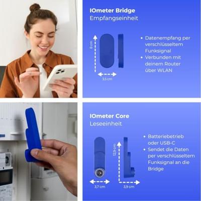 IOmeter KIT1.1 Energiekostenmeter accessoire Met App-besturing IOmeter KIT1.1 Energiekostenmeter accessoire Met App-besturing