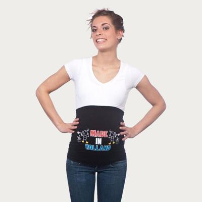Op en Top Zwanger Zwangerschaps Buikband Made in Holland Twins Zwart