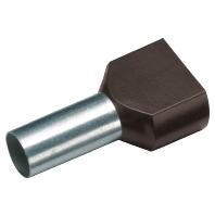 Cimco 18 2450 Dubbele adereindhulzen 6 mm² Deels geïsoleerd Zwart 100 stuk(s)