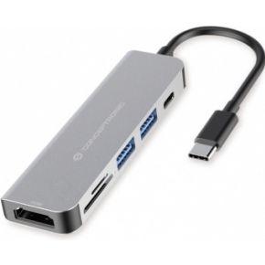 Conceptronic DONN02G interface hub USB 3.2 Gen 1 (3.1 Gen 1) Type-C 5000 Mbit/s Aluminium Conceptronic DONN02G interface hub USB 3.2 Gen 1 (3.1 Gen 1) Type-C 5000 Mbit/s Aluminium