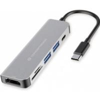 Conceptronic DONN02G interface hub USB 3.2 Gen 1 (3.1 Gen 1) Type-C 5000 Mbit/s Aluminium - thumbnail