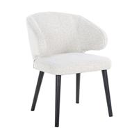Richmond Eetkamerstoel 'Indigo' Bouclé, kleur Wit - thumbnail