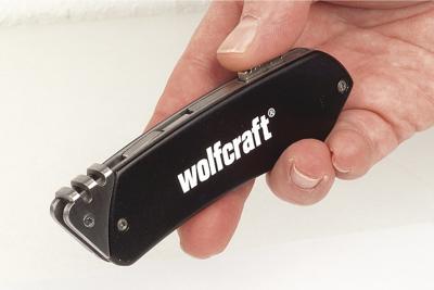Wolfcraft Aluminium vrijetijdsmes | Intrekbaar mes | 1 stuk - 4124000