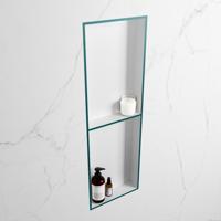 MONDIAZ EASY Nis 149,5x29,5cm in solid surface kleur Smag | Talc. 2 vakken geschikt voor in- of opbouw - thumbnail