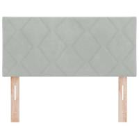 LED Hoofdbord met LED -striplichten Lichtgrijs 90 cm Fluweel - thumbnail