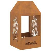 Vuurkorf Bruin 50 x 50 x 100 cm Cortenstaal - thumbnail