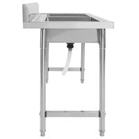 Gootsteen dubbele bakken roestvrij staal - thumbnail