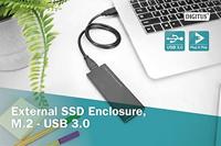 Digitus DA-71111 M.2 SSD-behuizing USB-A 3.0 5 GBit/s M.2 SATA 2230, 2242, 2260, 2280 DA-71111 - thumbnail