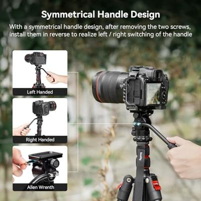 SmallRig Selection Statief Fluid Head Pan Tilt Head met Quick Release Plate voor Arca Swiss voor Compacte Videocamera's en DSLR Camera's -3259, Zwart
