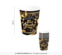 Elegante Nieuwjaar Bekertjes 240ml (6st) - thumbnail