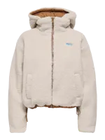 Only Onlmaria Life Rev Puffer Jacket Cc Otw Winterjassen Cloud Dancer Toasted Coconut - thumbnail