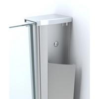 Wiesbaden chroom muurprofiel glaswand dikte 1cm L=200cm - thumbnail