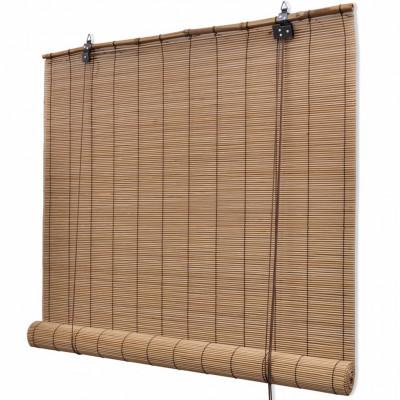 VidaXL Rolgordijn 140x220 cm bamboe bruin