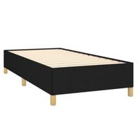 Boxspring met matras stof zwart 140x190 cm - thumbnail
