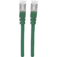 Intellinet 740593 RJ45 Netwerkkabel, patchkabel CAT 6A S/FTP 0.25 m Groen Folie afscherming, Afscherming gevlochten, Afgeschermd, Halogeenvrij 1 stuk(s) - thumbnail