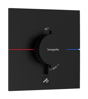 Hansgrohe ShowerSelect Comfort E thermostaat inbouw voor 1 functie en extra uitgang, mat zwart Hansgrohe ShowerSelect Comfort E thermostaat inbouw voor 1 functie en extra uitgang, mat zwart
