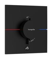Hansgrohe ShowerSelect Comfort E thermostaat inbouw voor 1 functie en extra uitgang, mat zwart - thumbnail