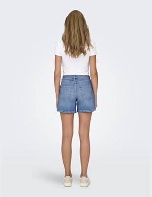Only Onlgianna Mw Belted Shorts Azg Dnm Noos Korte Broeken Medium Blue Denim