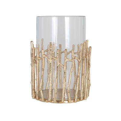 Richmond Windlicht 'Loretta' 32cm, kleur Goud Richmond Windlicht 'Loretta' 32cm, kleur Goud