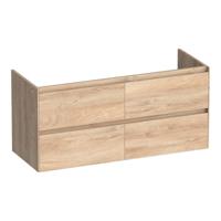 Brauer Inspire - Onderkast - 120 cm - met 4 Softclose Lades Greeploos en 2 Sifon Uitsparingen - Forest Wheat - thumbnail