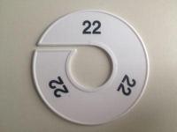 Maatring 11cm wit/zwart 22 - thumbnail